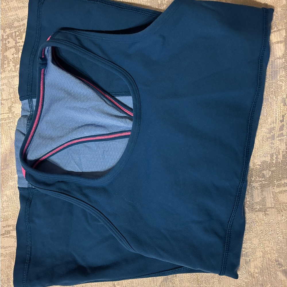 Blue Sports Bra Tank Top